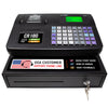 Nadex CR180 Cash Register, 6800 Price Lookups 60 Dept, Cash and Coin Drawer, Black - Black