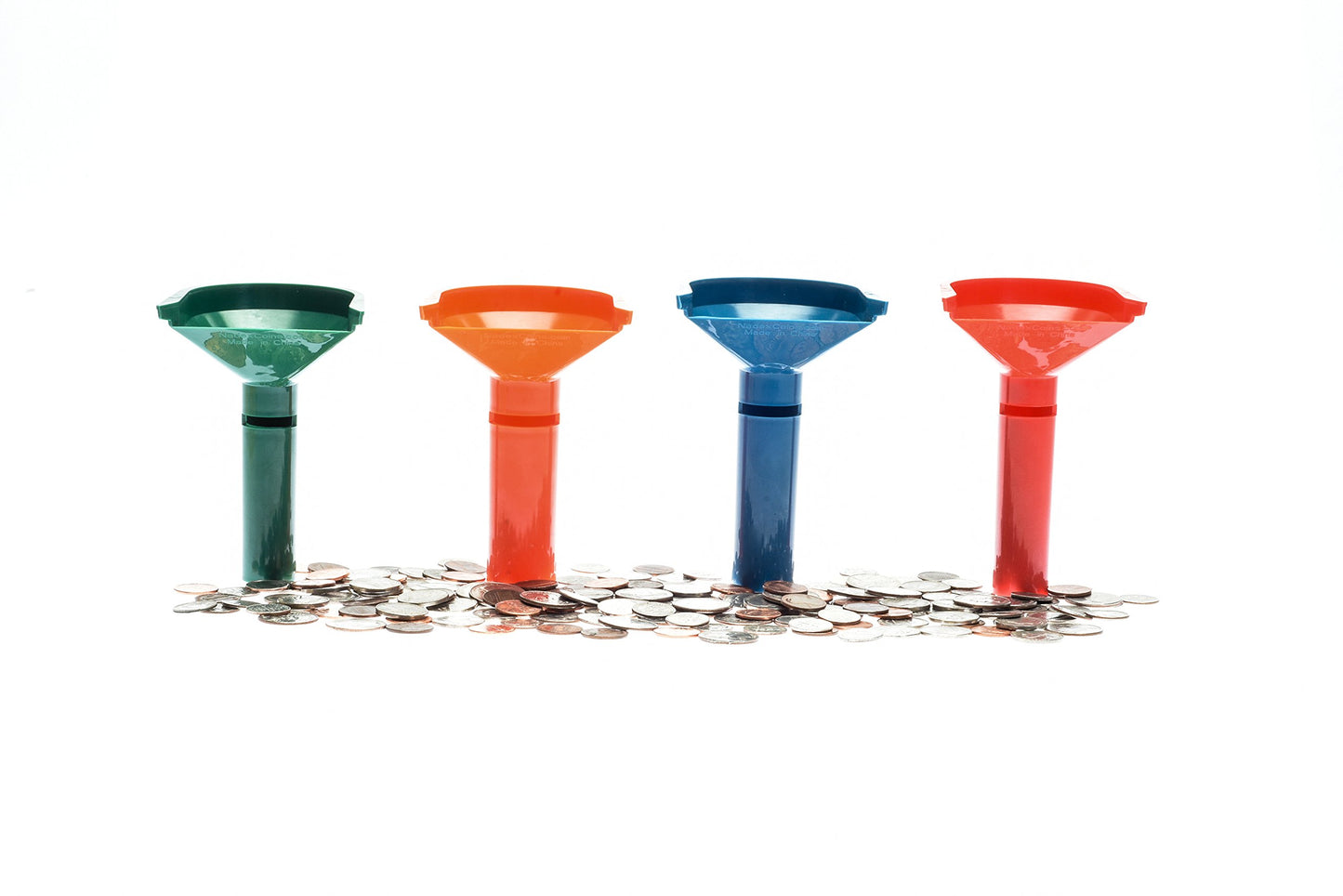 Nadex Easy Wrap Coin Tube Set with 40 Wrappers Included, Color Coded