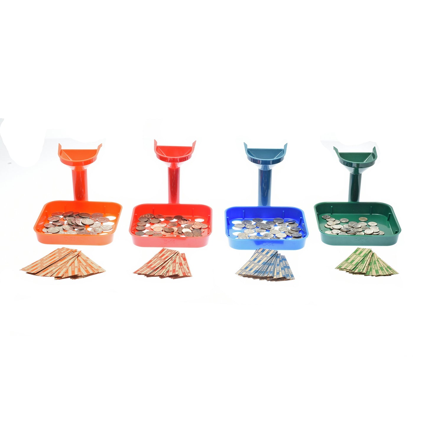 Color Coded Coin Tray and Tubes with 350 Wrappers