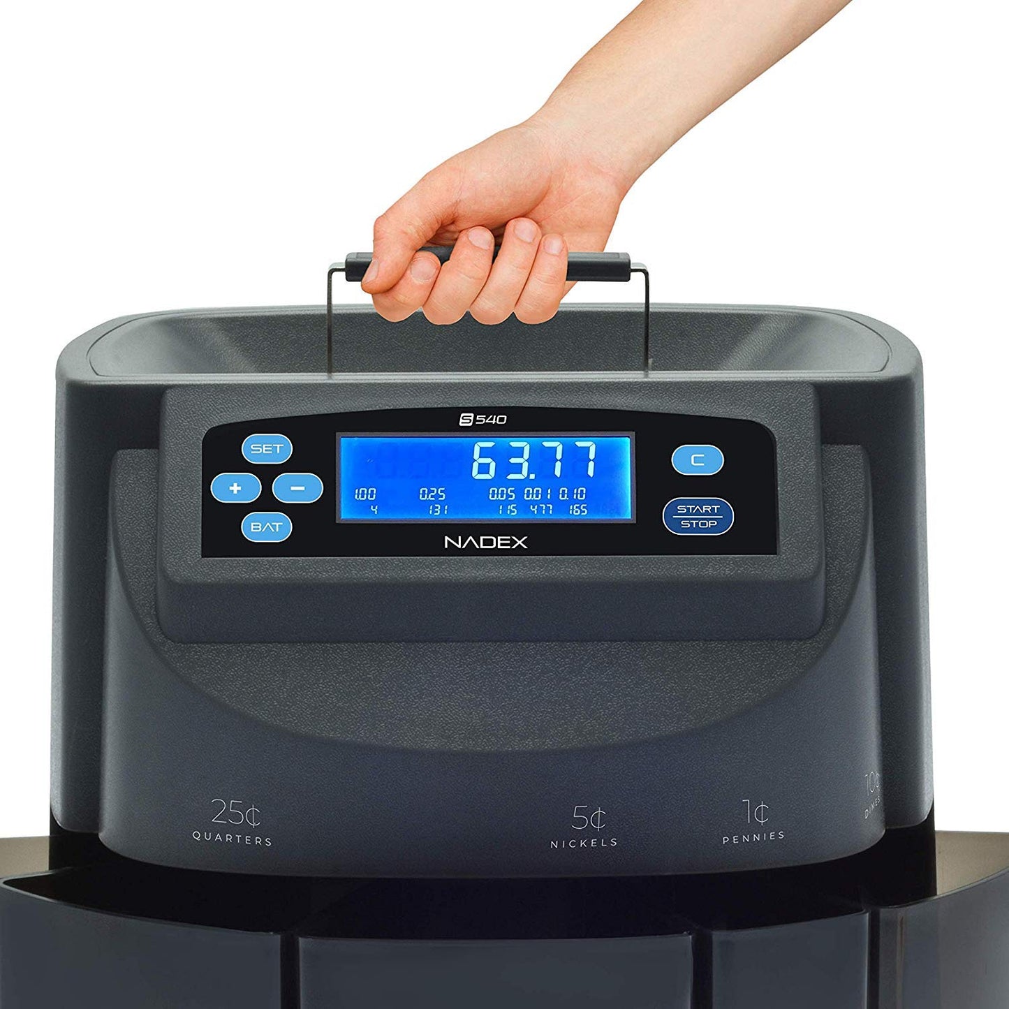 Nadex S540 Coin Counter, Sorter and Coin Roll Wrapper