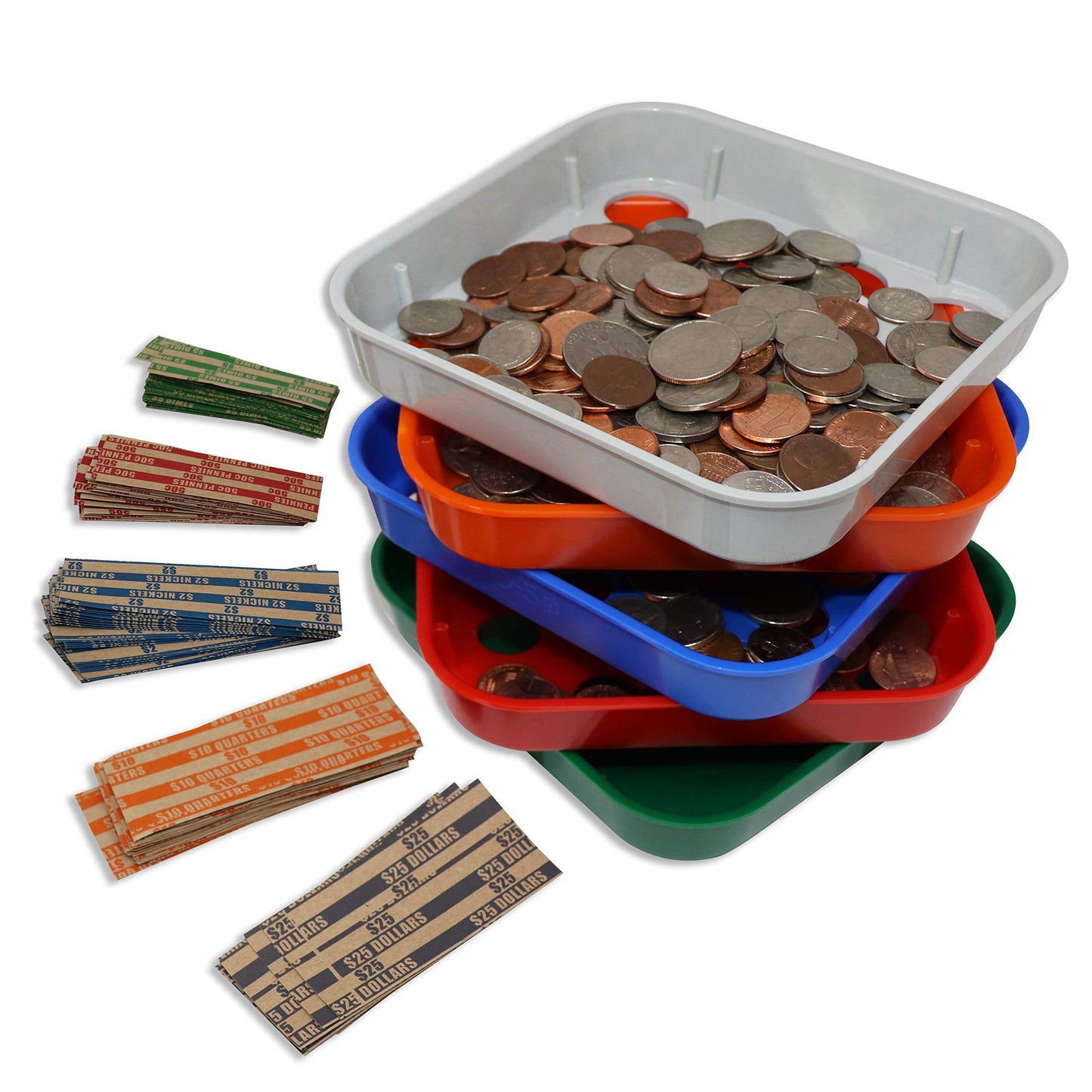 5 Quick Sort Coin Organizing and Sorting Trays Set