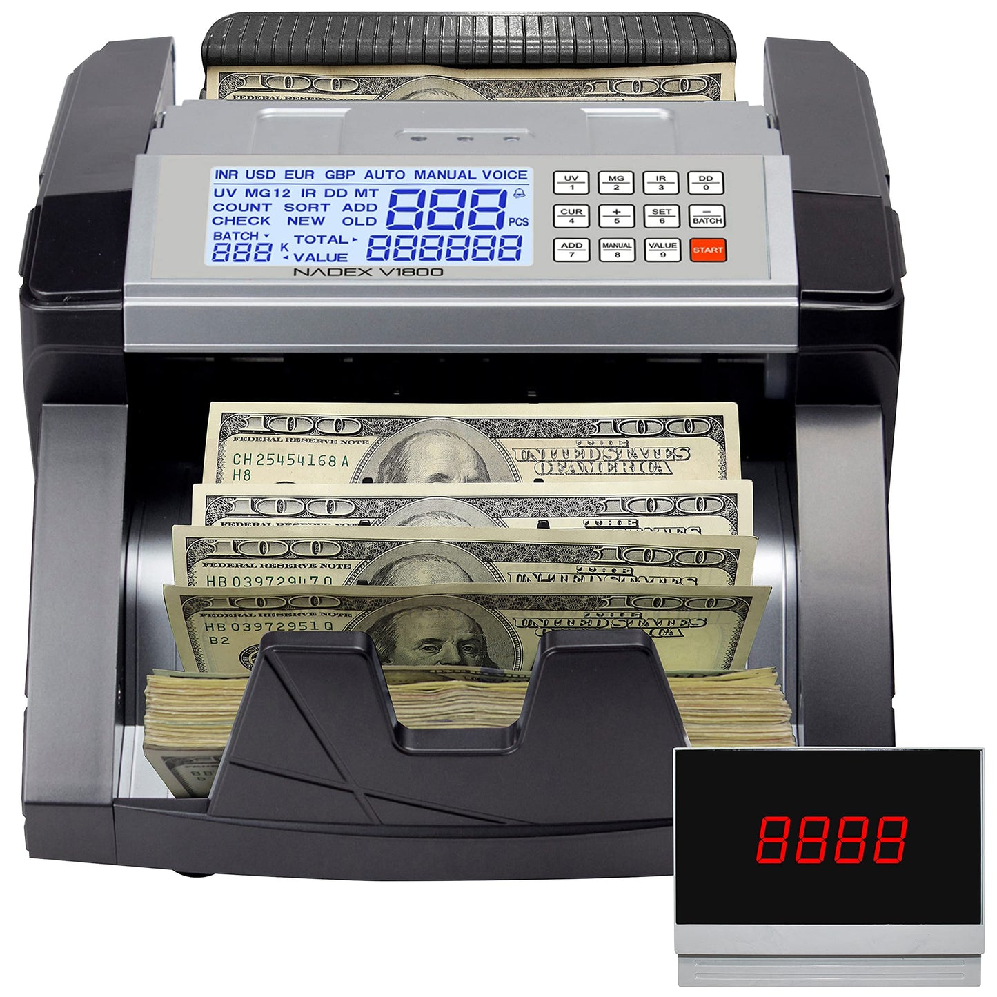 Nadex V1800 Money Counter High Speed Bill Counter and Counterfeit Detector