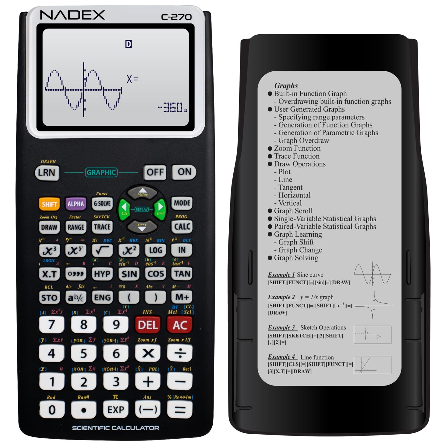 Nadex Scientific Calculator Black