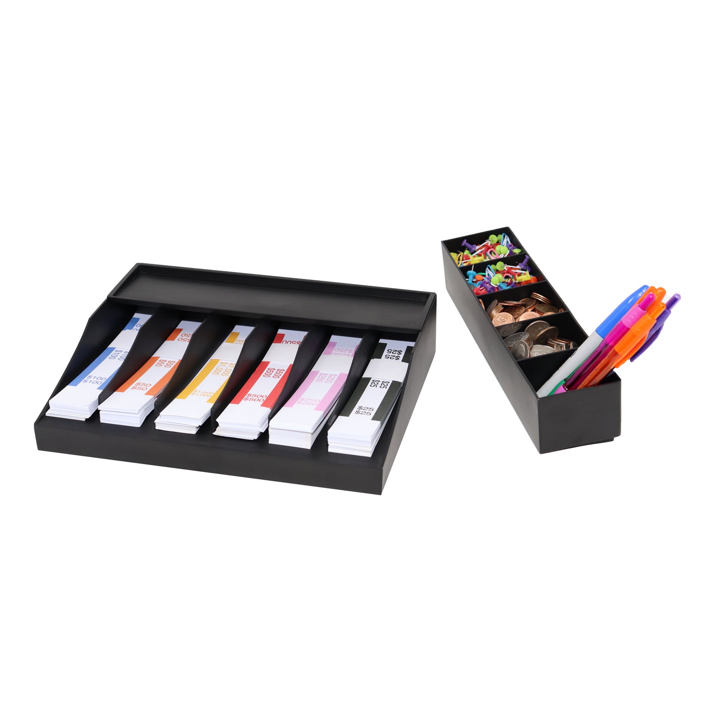 2 Tier Cash Wrapper Organizer Black