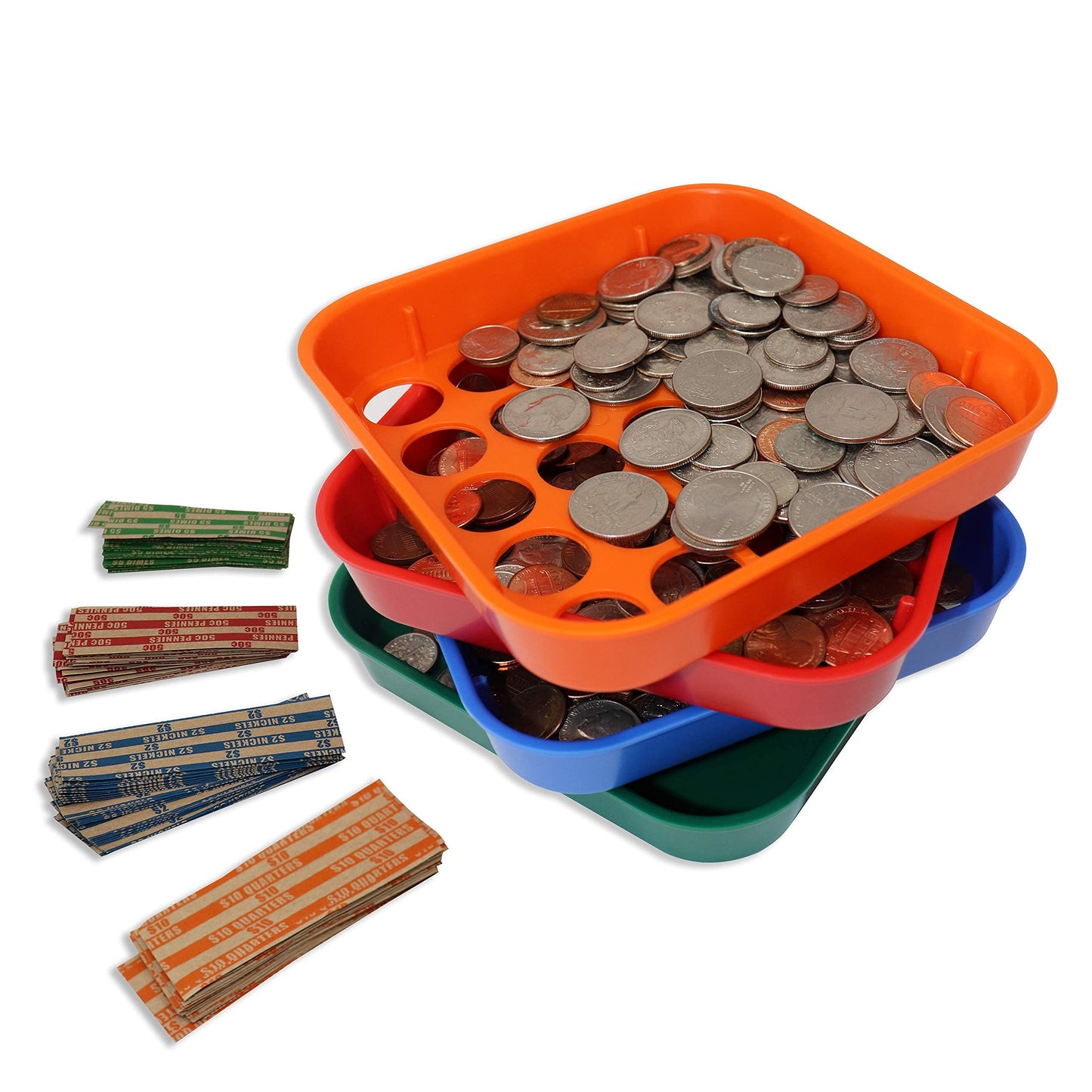 4 Coin Sorting Trays Set