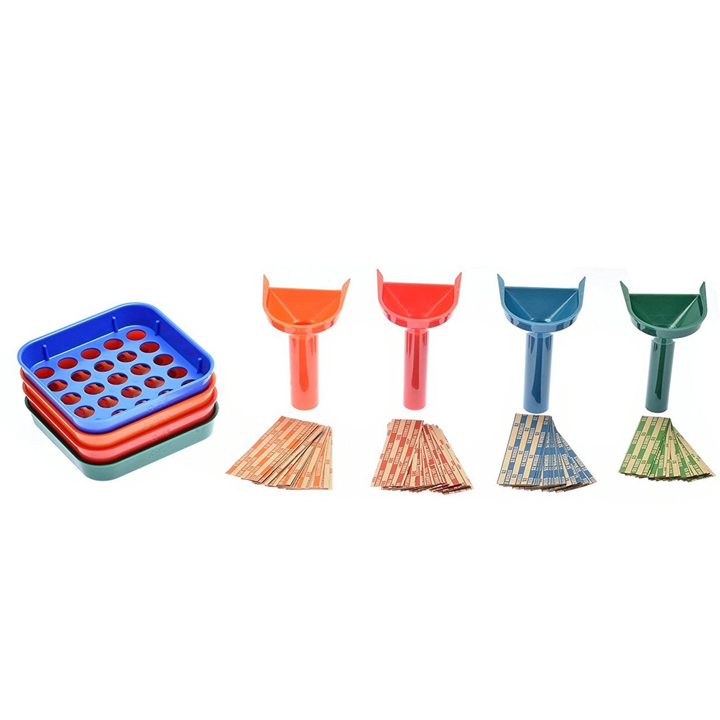 Color Coded Coin Tray and Tubes with 350 Wrappers