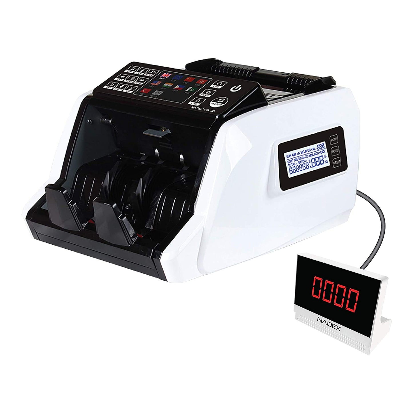 Nadex V5400 Mixed Denomination Money Counter and Counterfeit Detector