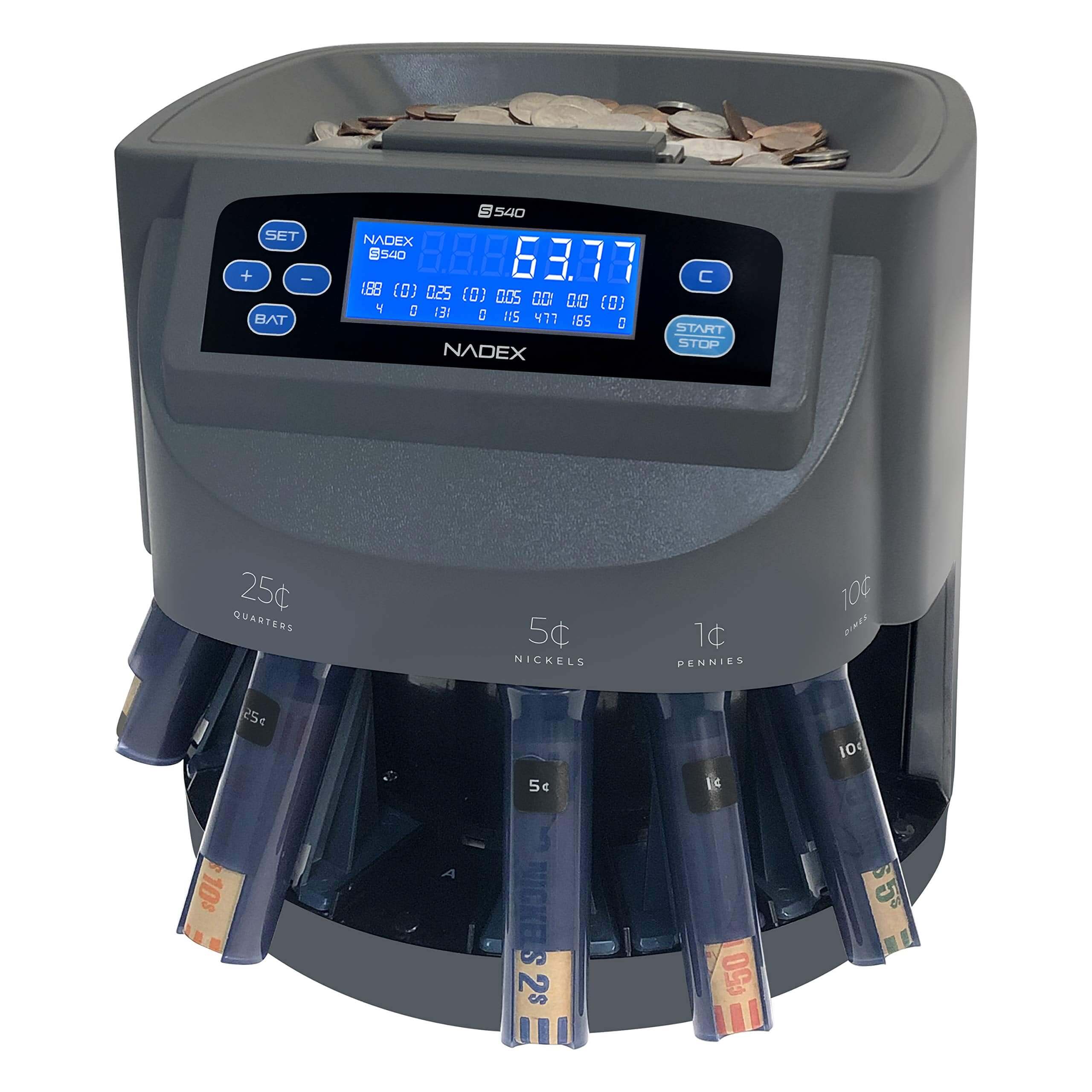 Coin Counter Machine │ Nadex S540 Coin Sorter & Wrapper