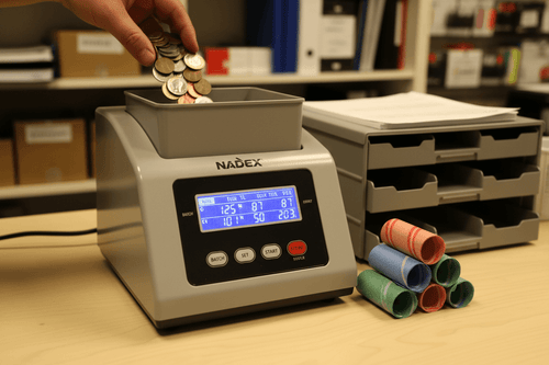 Nadex S540 best coin counter for retail store in 2026 with digital display and batch mode