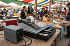 Nadex CR360 cash register for pop-up shops working without internet processing cash transactions locally