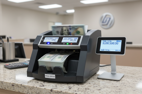 Nadex V1800 best bill counter for bank teller in 2026 with UV MG IR counterfeit detection and customer-facing display
