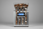 Nadex S540 automatic coin sorter sorting counting and wrapping mixed US coins through six denomination channels