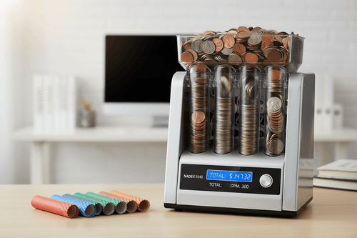 Nadex S540 coin counter sorter and wrapper worth buying in 2026 with 2000-coin hopper and preformed wrappers