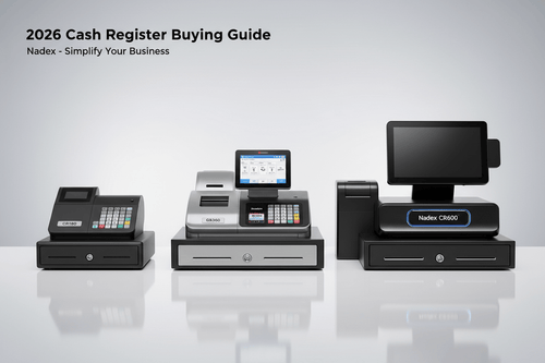 Nadex CR180, CR360, and CR600 cash register machines for small business side-by-side comparison 2026