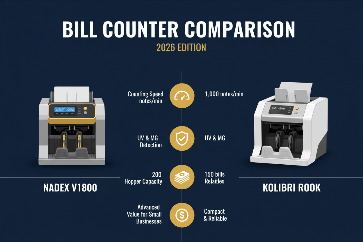 Does the Nadex V1800 or Kolibri Rook better fit your business?