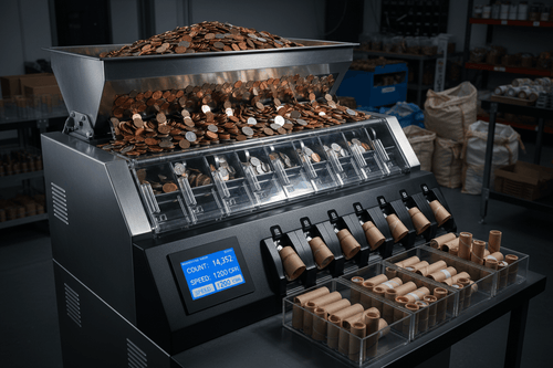 Nadex S540 coin sorter for vending businesses sorting and counting mixed route coin in one pass