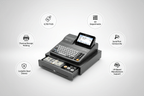 Nadex CR360 cash register features for small business including PLUs departments thermal printing and steel drawer