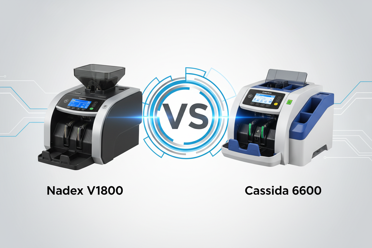 Nadex V1800 vs Cassida 6600 bill counter comparison UV MG IR detection