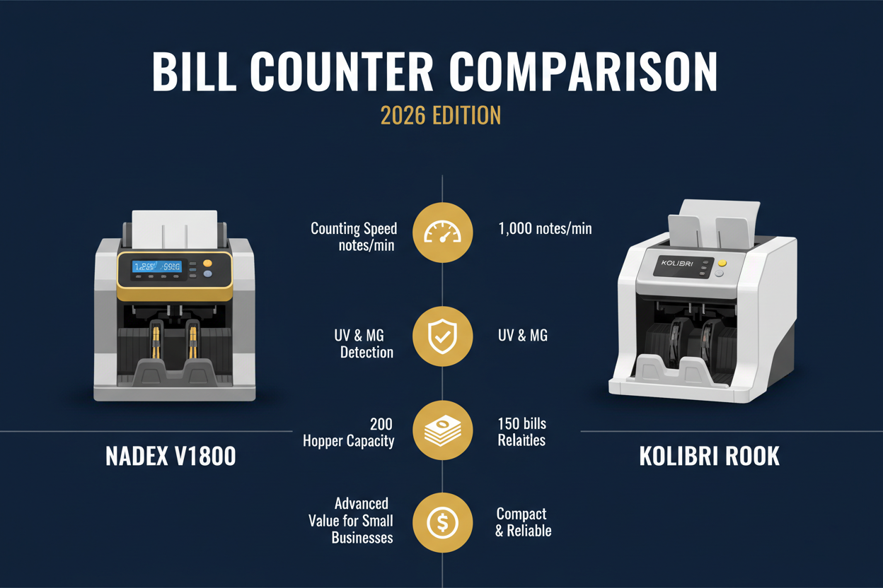 Does the Nadex V1800 or Kolibri Rook better fit your business?