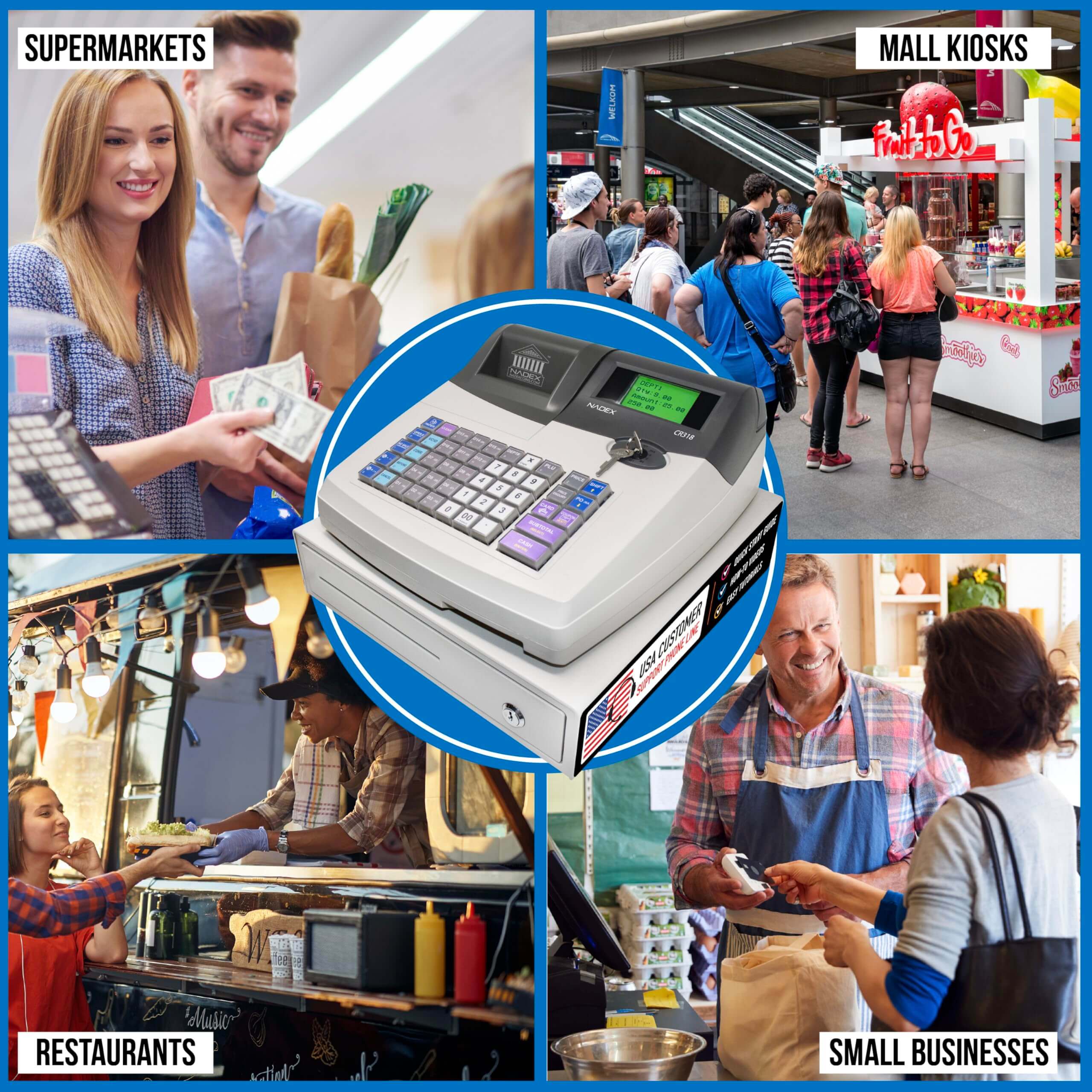 Cash Register │ Nadex CR318 Thermal Printer & Steel Drawer