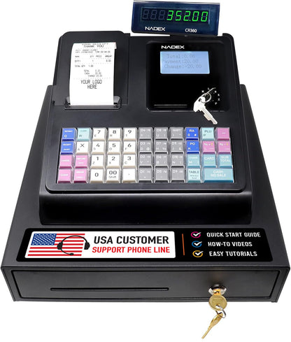 Nadex CR360 electronic cash register front view