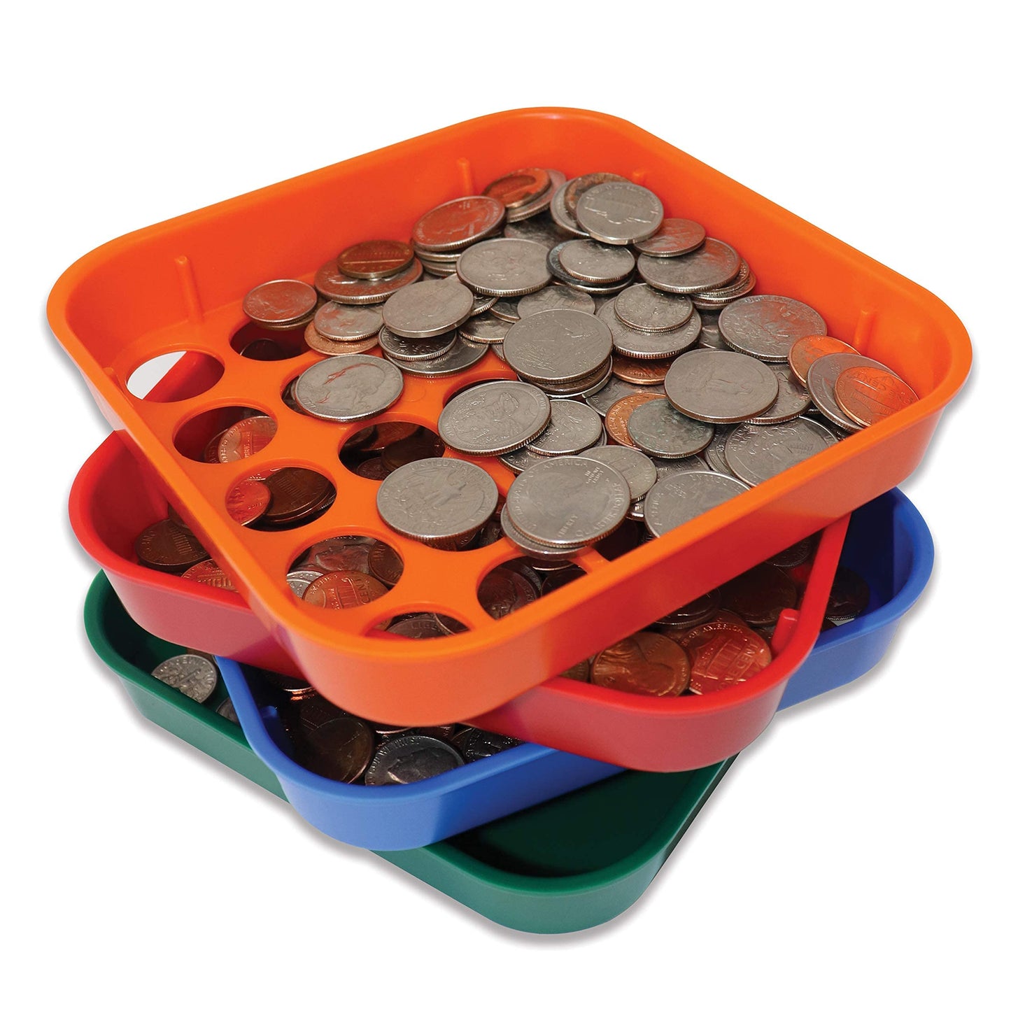 4 Coin Sorting Trays Set