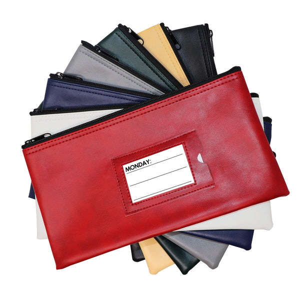 Nadex 7 day bank deposit cash and coin pouches multicolor set