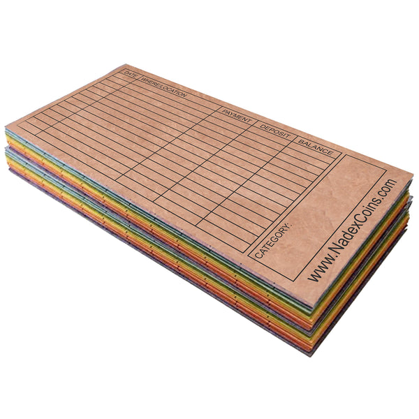 24 budget envelopes assorted colors for cash management front view