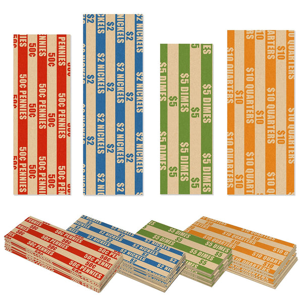 Nadex 1000 pack flat italic coin wrappers bulk supply for US coin rolls