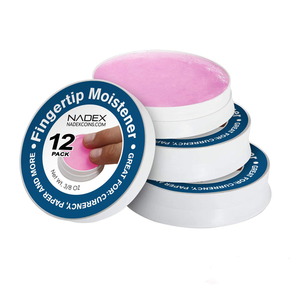 Nadex fingertip moistener 12 pack bulk supply for counting bills and paper handling