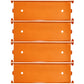Aluminium Coin Tray, Quarters, Orange