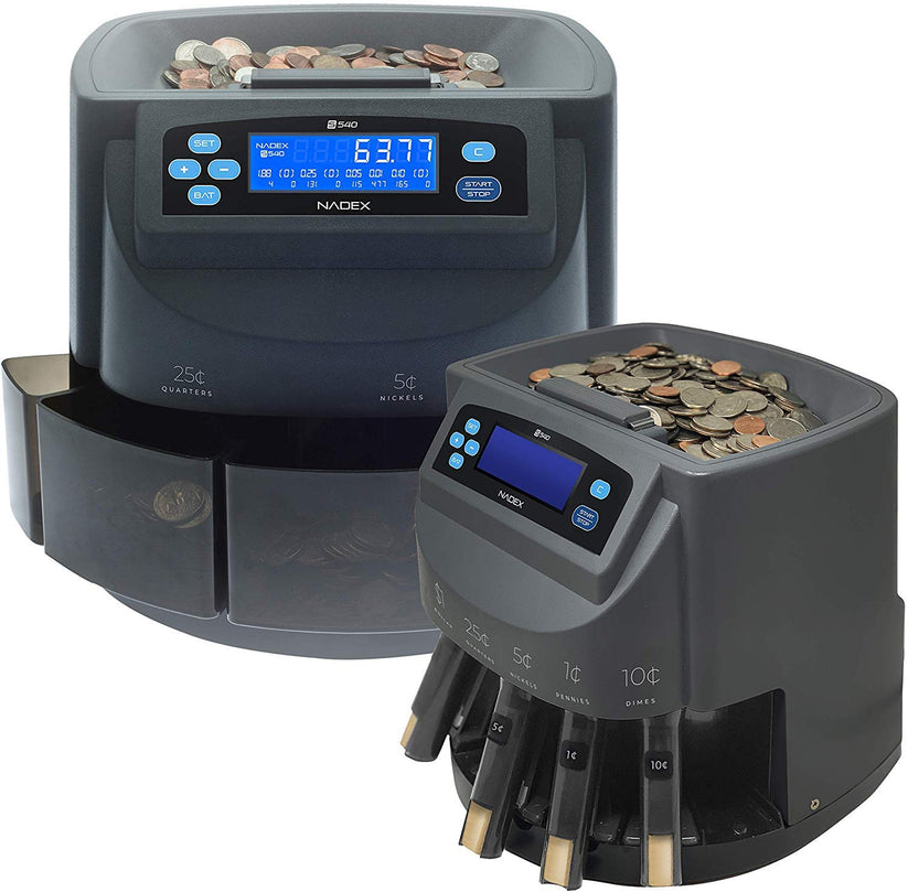 Nadex S540 Coin Counter, Sorter and Coin Roll Wrapper Nadex Coins