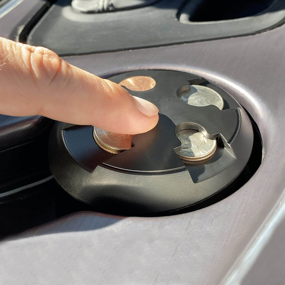 Black Plastics Car Coin Organizer Case Loose Change Black Plastics Car Coin Organizer Case Loose Change