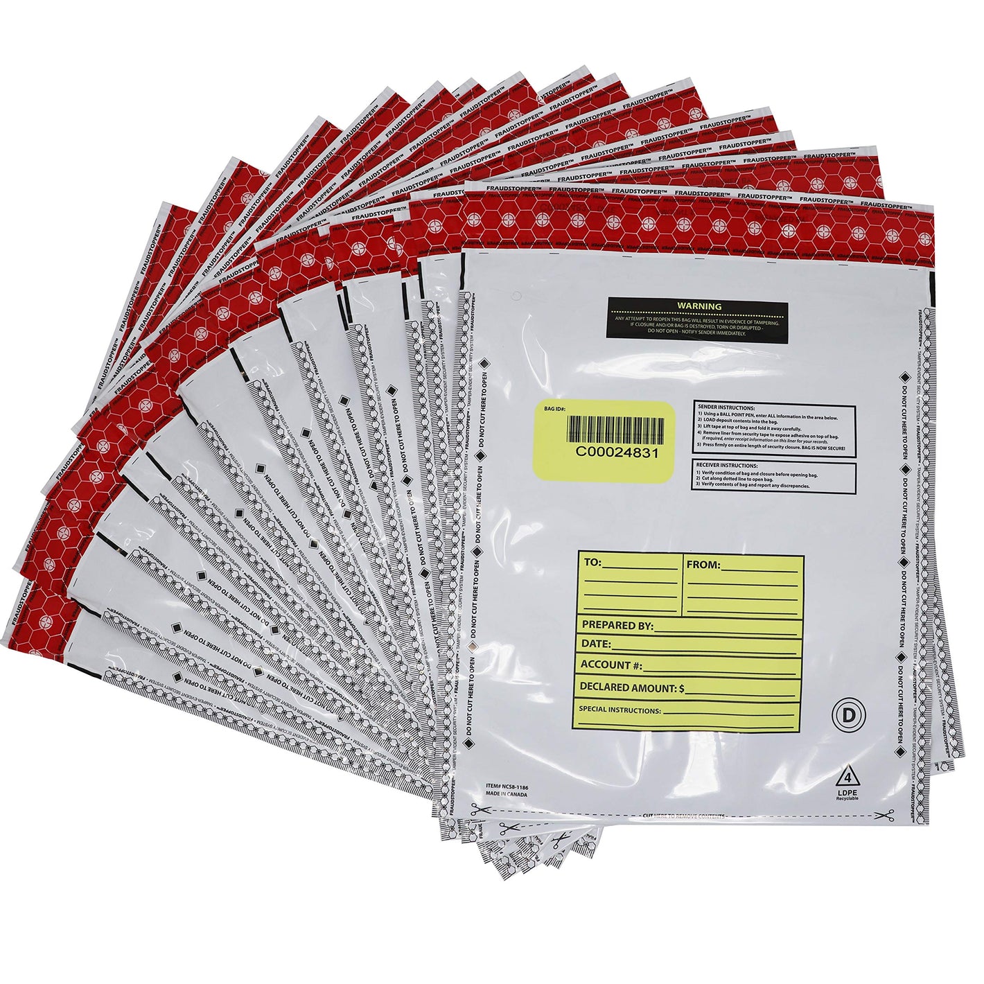 Deposit Bags, 12x16, Opaque, 1000 Pack