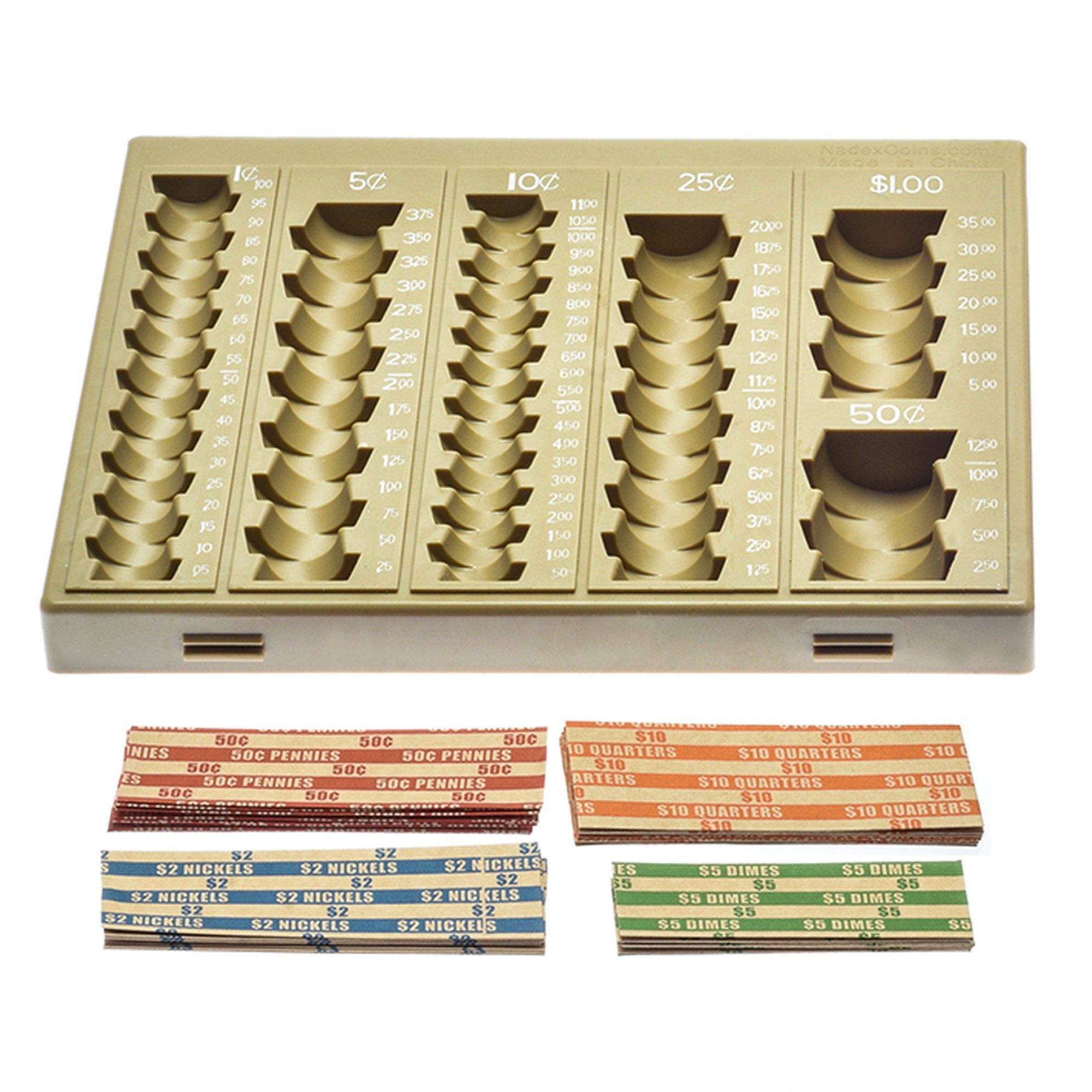 Coin Handling Tray Beige Nadex Coins