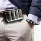 4 Barrel Steel Coin Dispenser Money Changer with Belt Clips, Silver