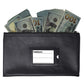 Black 7 Days Bank Deposit Cash and Coin Pouches, Black