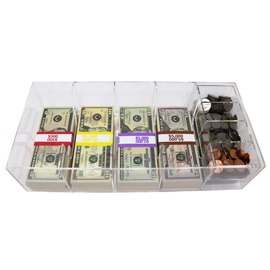 Currency Tray, Acrylic, with Coin Tray Insert