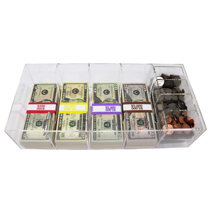 Currency Tray, Acrylic, with Coin Tray Insert