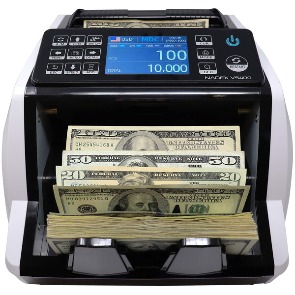 Nadex V5400 mixed denomination money counter and counterfeit detector