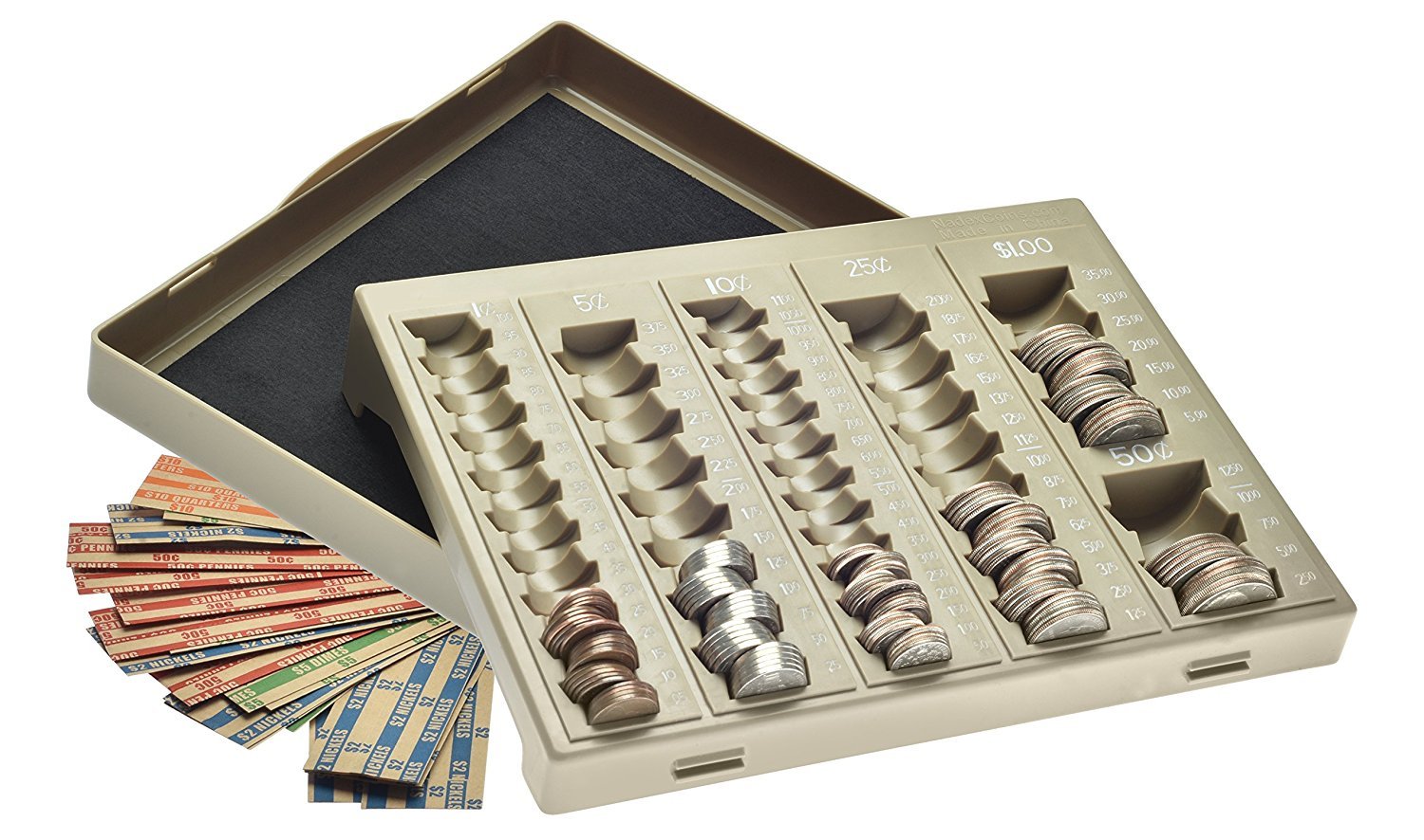 Coin Handling Tray Beige Nadex Coins