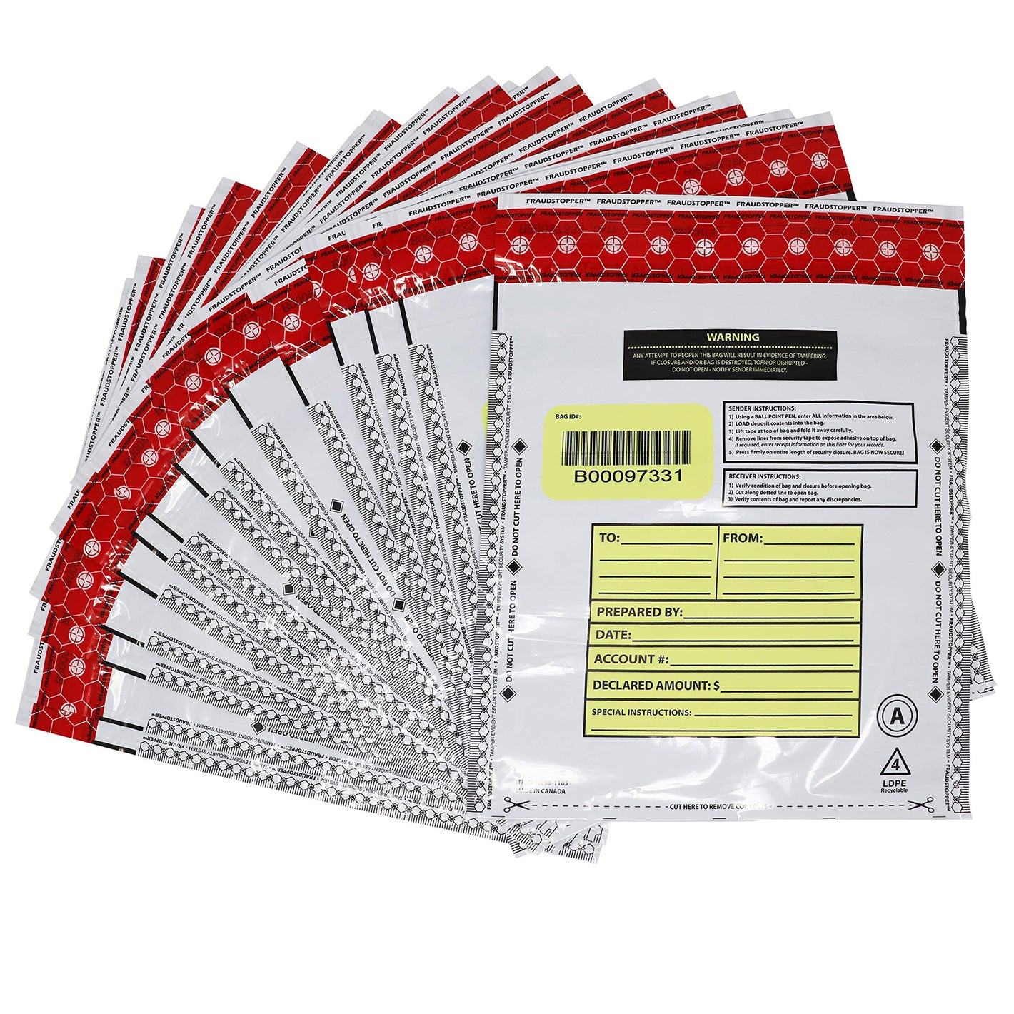 Deposit Bags, 9x12, Opaque, 500 Pack