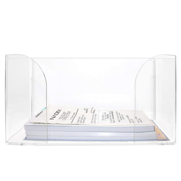 Nadex acrylic clear check tray for passing cash and documents at retail checkout