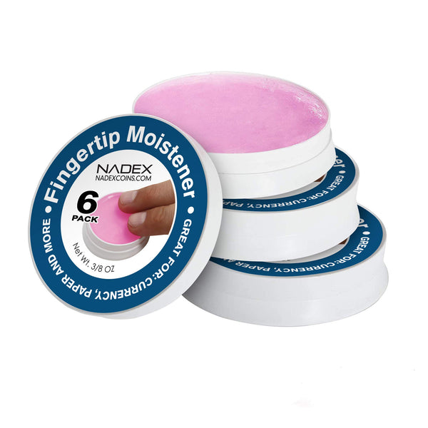 Nadex fingertip moistener 6 pack for counting bills and handling paper documents