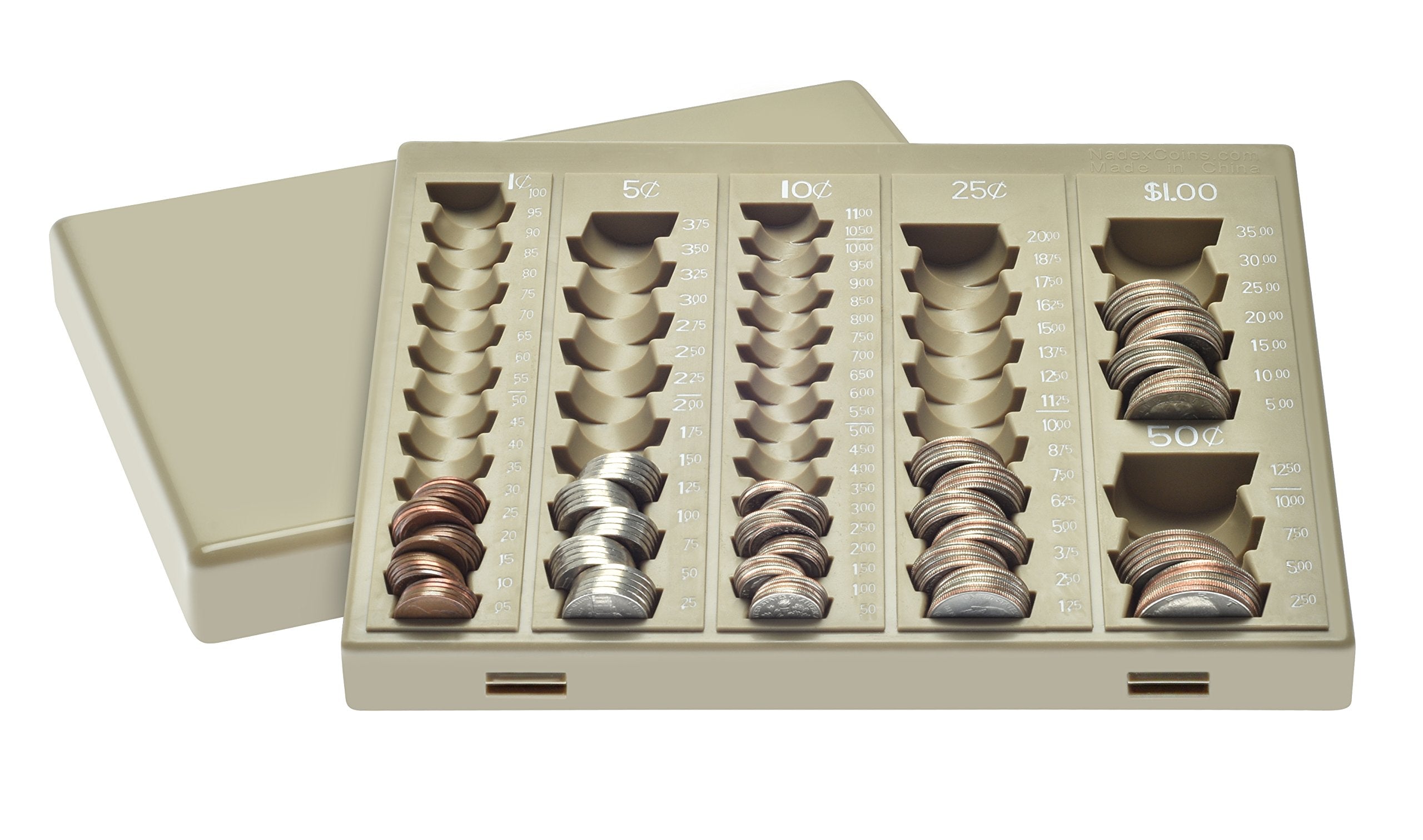 Coin Handling Tray Beige Nadex Coins