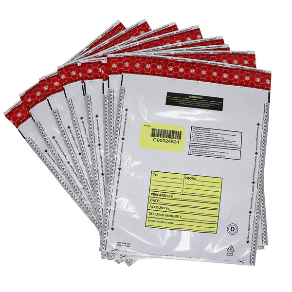 Nadex 12x16 opaque deposit bags 500 pack tamper evident for cash drops