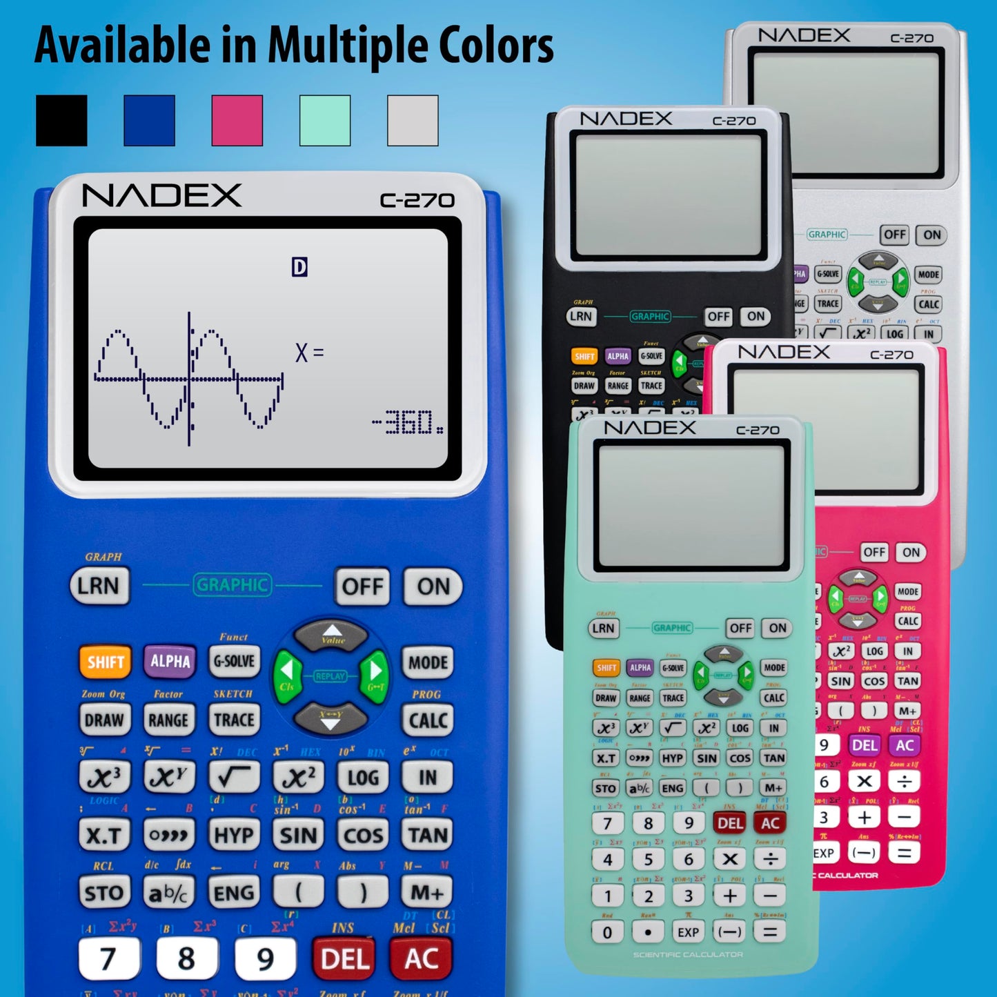 Nadex Scientific Calculator Blue