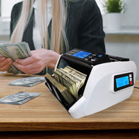 Nadex V5400 mixed denomination counter processing US currency bills