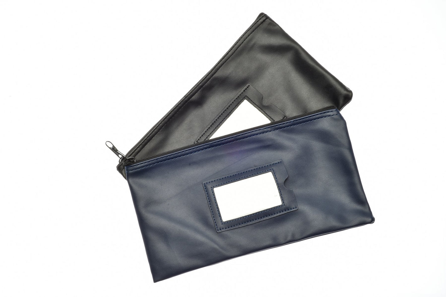 Bank Deposit Bags, 2 Pack, Black and Blue